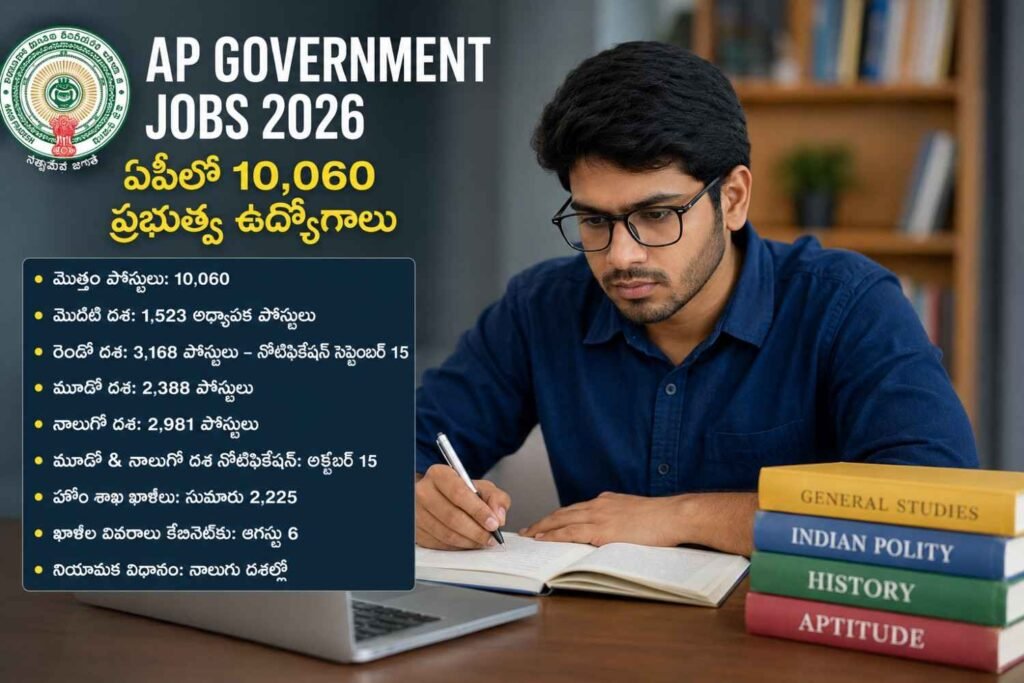 AP Government Jobs 2026 ఏపీలో 10,060 ప్రభుత్వ ఉద్యోగాలు