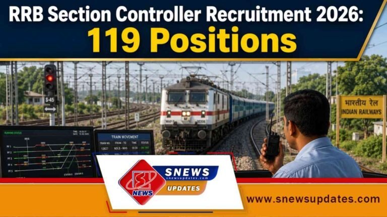 RRB Section Controller Recruitment 2026 119 రైల్వే ఉద్యోగాలు